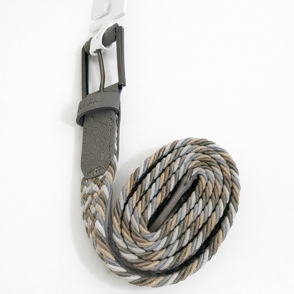 Robert Graham Jacob Belt - Mens Size 36 - Braided Woven Stretch - Tan, Brown - Picture 2 of 4